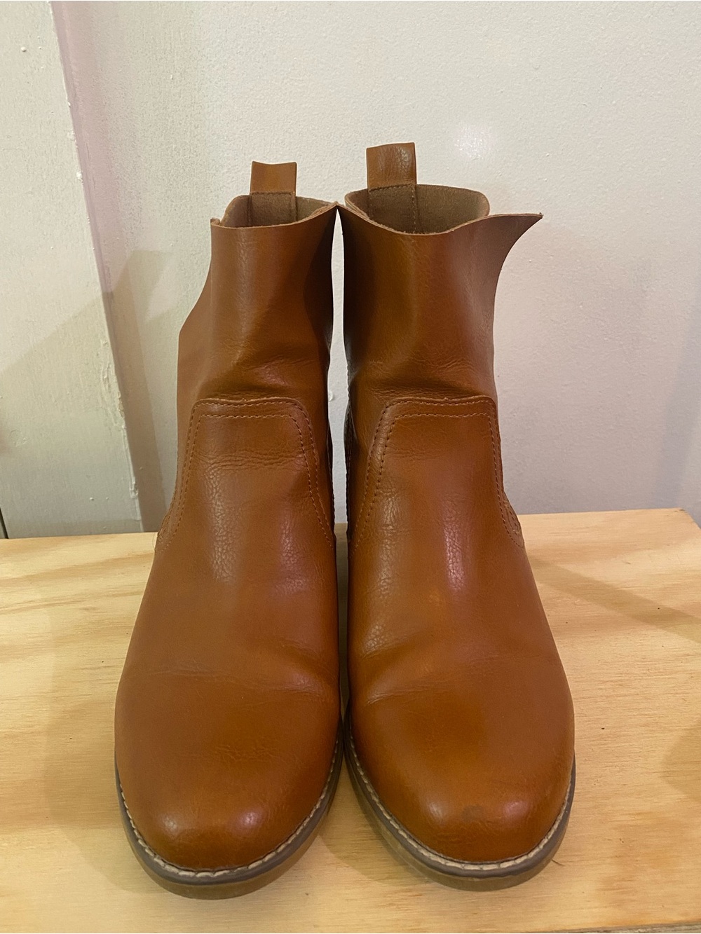 Mossimo Supply Co. Women’s Brown Mid-Heel Ankle Boots - Picture 2 of 4